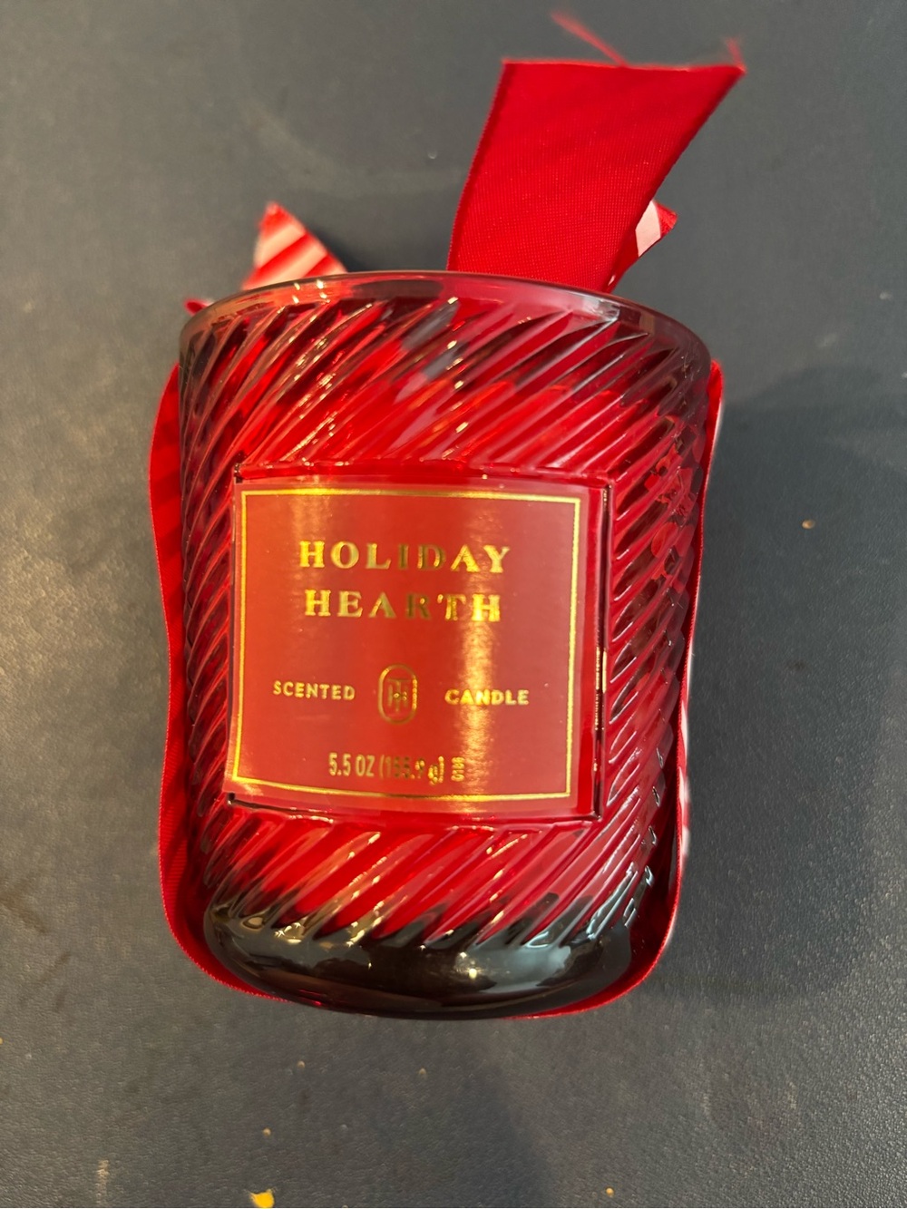 Threshold Holiday Hearth Scented Candle - Red